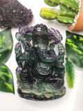 Multicolor Fluorite Handmade Carving of Ganesh