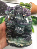 Multicolor Fluorite Handmade Carving of Ganesh