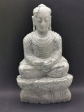 Howlite Stone carving of Siddartha, the Buddha - hand carved to perfection