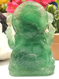 Green Fluorite Handmade Carving of Ganesh - Lord Ganesha Idol/Sculpture in Crystals and Gemstones