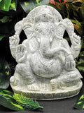 Howlite stone carving of Ganesh Statue