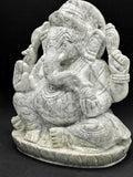 Howlite stone carving of Ganesh Statue
