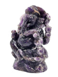 Ganesh Statue in Amethyst Handmade Carving | Lord Ganesha Idol | Figurine in Crystals/Gemstone Gift a Ganesha