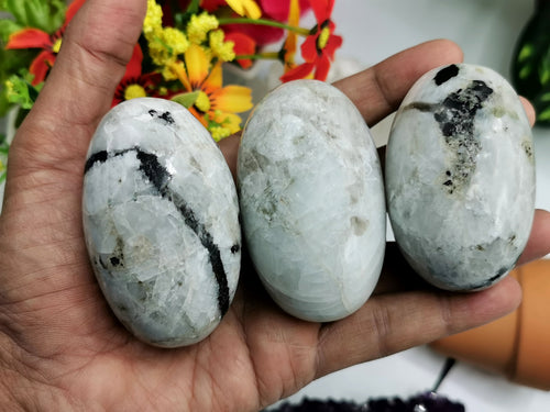 Rainbow moonstone Lingam used in Crystal Healing