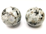 Natural rainbow moonstone sphere/ball - handmade carvings - ONE PIECE ONLY