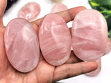 Rose Quartz palmstones - ONE PIECE - crystal/chakra/reiki/healing - 80 gms weight