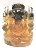 Multicolor Fluorite Handmade Carving of Ganesh -Lord Ganesha Idol/Statue in Crystals and Gemstones 155 gms