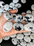 Rainbow Moonstone palm stones - ONE PIECE - crystal/chakra/reiki/healing - 50 gms weight