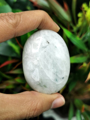 Set of 10 Moonstone palm stones  - crystal/chakra/reiki/healing - 440 gms weight