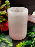 Beautiful gemstone goblets in rose quartz stone - ONLY 1 PIECE
