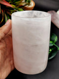 Beautiful gemstone goblets in rose quartz stone - ONLY 1 PIECE