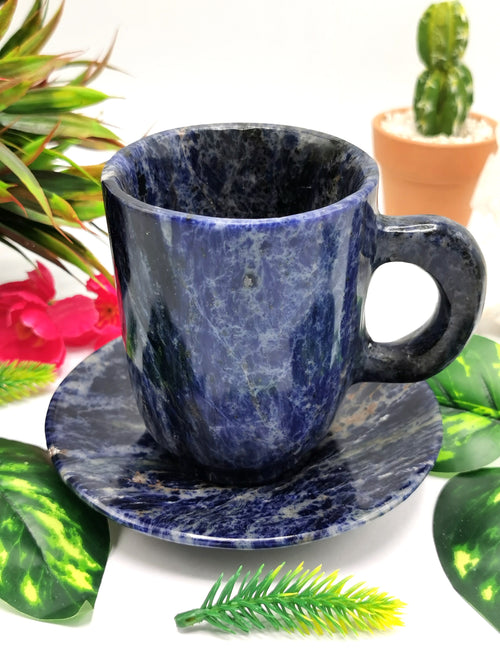 Beautiful Sodalite Tea Cup & Saucer - ONLY 1 Cup and 1 Saucer