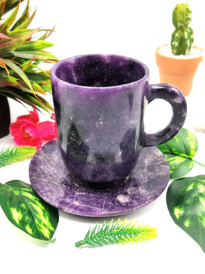 Lepidolite Cup & Saucer - ONLY 1 Cup and 1 Saucer