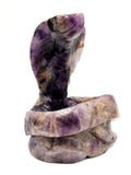 Magnificent Cobra Snake carved in Amethyst stone - animal carving