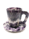 Exquisite Chevron Amethyst Tea Cup & Saucer