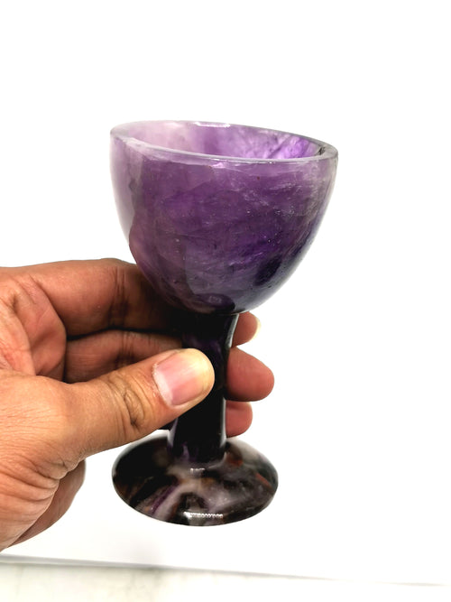 Exquisite gemstone wine glass in Amethyst stone - ONLY 1 PIECE