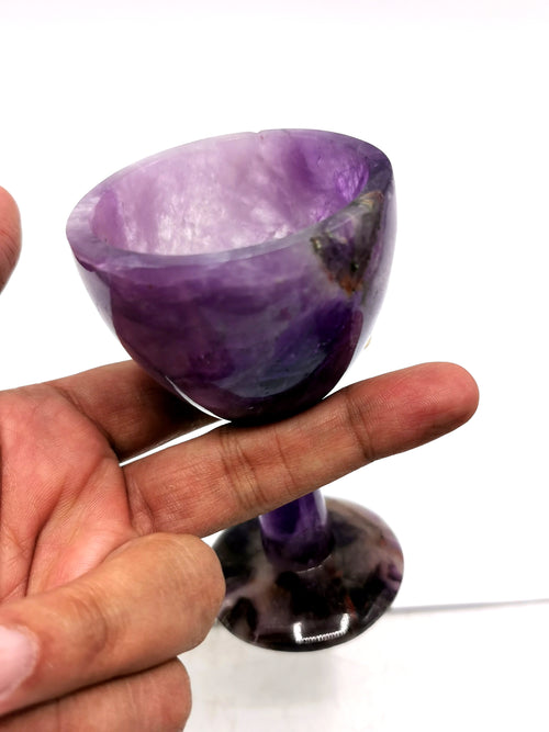 Exquisite gemstone wine glass in Amethyst stone - ONLY 1 PIECE