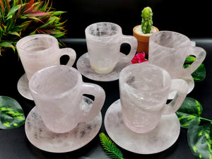 Rose Quartz Cup & Saucer - ONLY 1 Cup and 1 Saucer