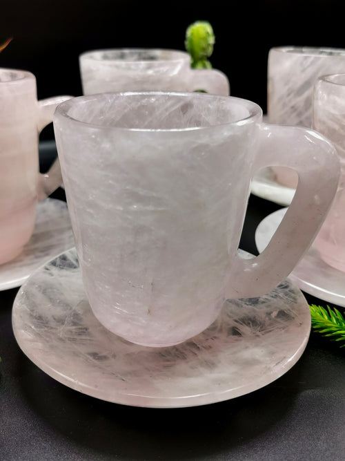 Rose Quartz Cup & Saucer - ONLY 1 Cup and 1 Saucer