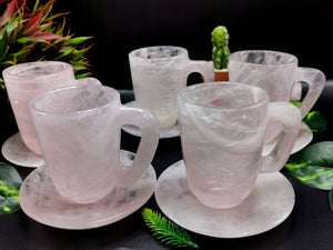 Rose Quartz Cup & Saucer - ONLY 1 Cup and 1 Saucer