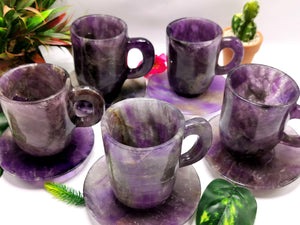 Dark Amethyst Cup & Saucer - ONLY 1 Cup and 1 Saucer - Home Decor