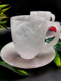 Beautiful Rose Quartz Tea Cup & Saucer - ONLY 1 Cup and 1 Saucer