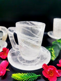 Clear Quartz Cup & Saucer - ONLY 1 Cup and 1 Saucer