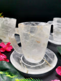 Clear Quartz Cup & Saucer - ONLY 1 Cup and 1 Saucer