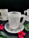 Clear Quartz Cup & Saucer - ONLY 1 Cup and 1 Saucer