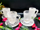 Clear Quartz Cup & Saucer - ONLY 1 Cup and 1 Saucer
