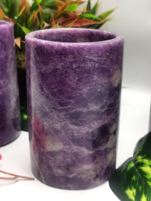 Beautiful gemstone goblets in lepidolite stone - ONLY 1 PIECE - Home Decor