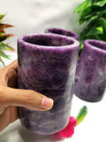Beautiful gemstone goblets in lepidolite stone - ONLY 1 PIECE - Home Decor
