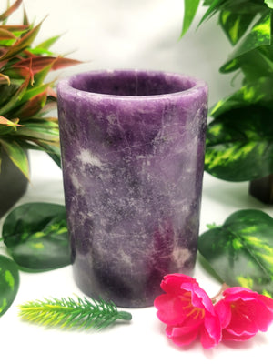 Beautiful gemstone goblets in lepidolite stone - ONLY 1 PIECE - Home Decor