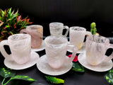 Amazing Rose Quartz Cup & Saucer - ONLY 1 Cup and 1 Saucer