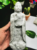 Howlite Stone carving of Siddartha, the Buddha - hand carved to perfection - Shwasam