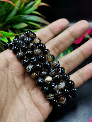 Black Onyx bracelet 8mm beads, set of 4 pieces | gemstone/crystal jewelry | Mother's Day/Birthday/Anniversary/Valentine's Day gift