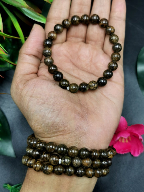 Bronzite bracelet 8mm beads, set of 4 pieces | gemstone/crystal jewelry | Mother's Day/Birthday/Anniversary/Valentine's Day gift