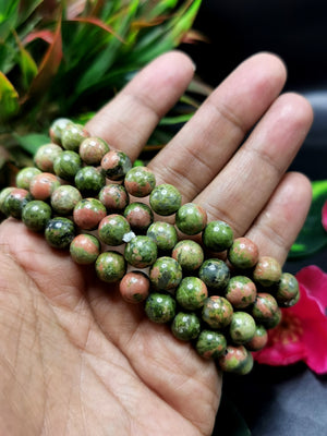 Unakite bracelet 8mm beads, set of 3 pieces | gemstone/crystal jewelry | Mother's Day/Birthday/Anniversary/Valentine's Day gift