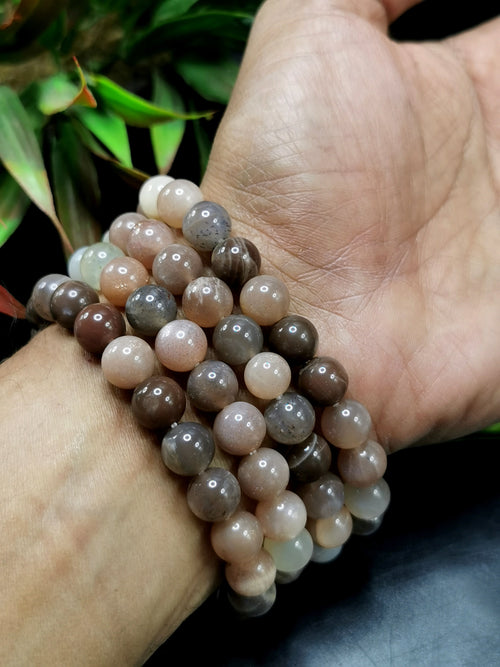 Multi moonstone bracelet 8mm beads, set of 4 pieces | gemstone/crystal jewelry | Mother's Day/Birthday/Anniversary/Valentine's Day gift