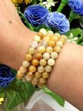 Yellow Aventurine bracelet 8mm beads, set of 4 pieces | gemstone/crystal jewelry | Mother's Day/Birthday/Anniversary/Valentine's Day gift