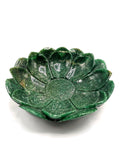 Lotus Bowl hand carved in Green Aventurine stone - 7 inches diameter and 790 gms (1.74 lb) - ONE BOWL ONLY