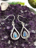 Pretty Labradorite stone earrings in 925 Sterling Silver | gifts for her | gifts for girlfriend | gifts for mom daughter sister - Shwasam