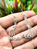 Beautiful and elegant labradorite earrings in 925 Sterling Silver - gemstone/crystal jewelry | Mother's Day/Birthday/Anniversary gift - Shwasam