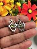 Pretty Peridot stone earrings in 925 Sterling Silver | Christmas gift | Mothers Day | Anniversary Gift | Birthday Gift - Shwasam