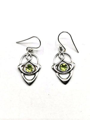 Pretty Peridot stone earrings in 925 Sterling Silver | Christmas gift | Mothers Day | Anniversary Gift | Birthday Gift - Shwasam