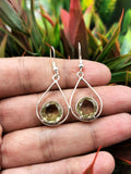 Beautiful and elegant lemon topaz earrings in 925 Sterling Silver - gemstone/crystal jewelry | Mother's Day/Birthday/Anniversary gift - Shwasam