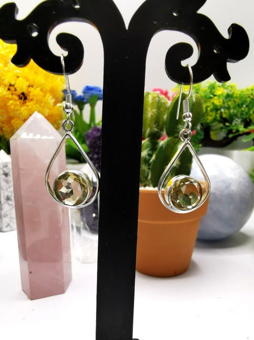Beautiful and elegant lemon topaz earrings in 925 Sterling Silver - gemstone/crystal jewelry | Mother's Day/Birthday/Anniversary gift - Shwasam