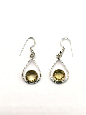 Beautiful and elegant lemon topaz earrings in 925 Sterling Silver - gemstone/crystal jewelry | Mother's Day/Birthday/Anniversary gift - Shwasam