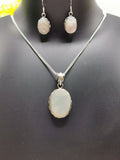 Mother of Pearl jewelry set made in 925 sterling silver - Pendant and earring made in MOP | gifts for her | gifts for girlfriend | gifts for mom - Shwasam