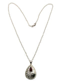 Beautiful Garnet necklace in 925 sterling silver | gemstone jewelry | crystal jewelry | quartz jewelry - Shwasam
